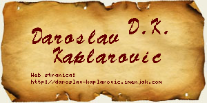 Daroslav Kaplarović vizit kartica